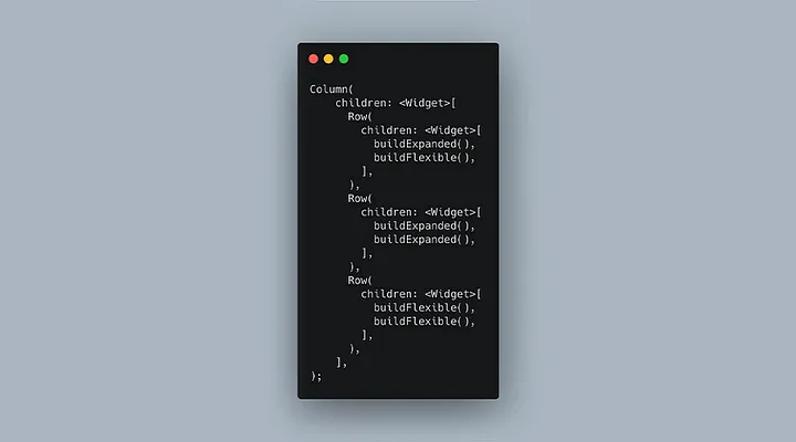 Flutter widgets