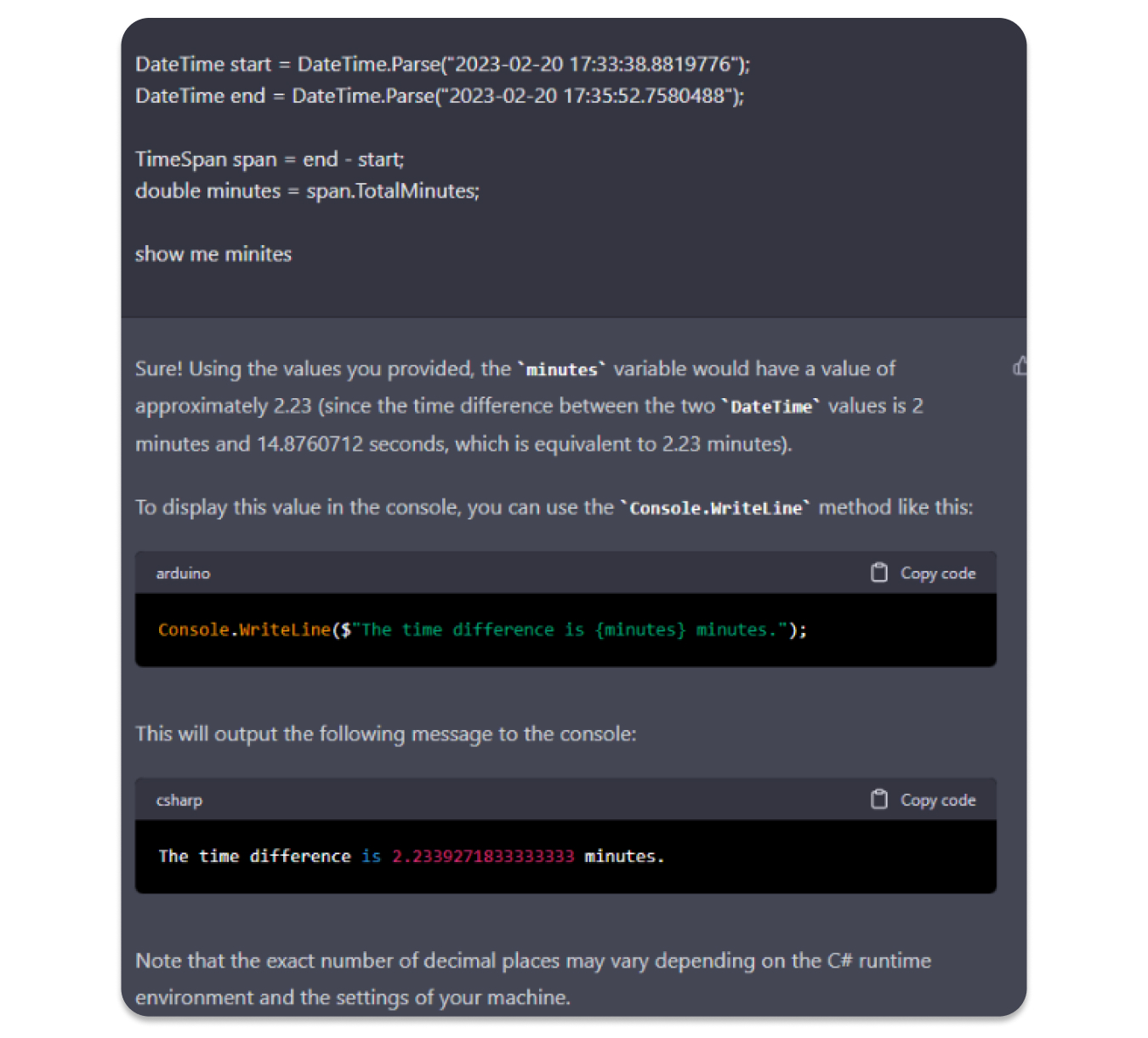 Chat GPT use case